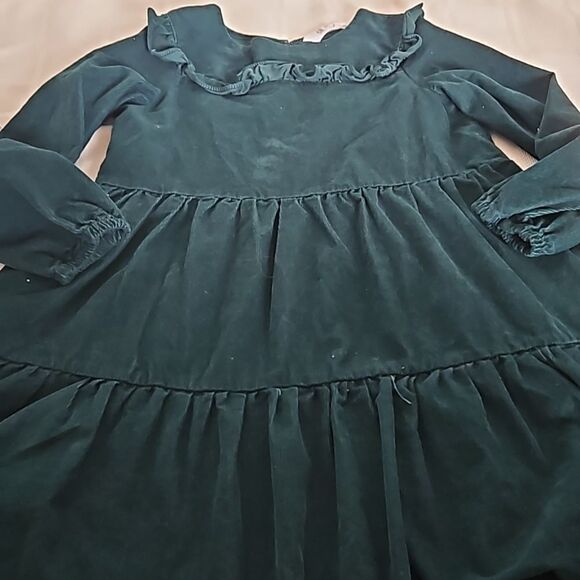 H&M Girl's Corduroy Long Sleeves Mini Dress Dark Green Size 6-7 Year Old - Picture 16 of 16